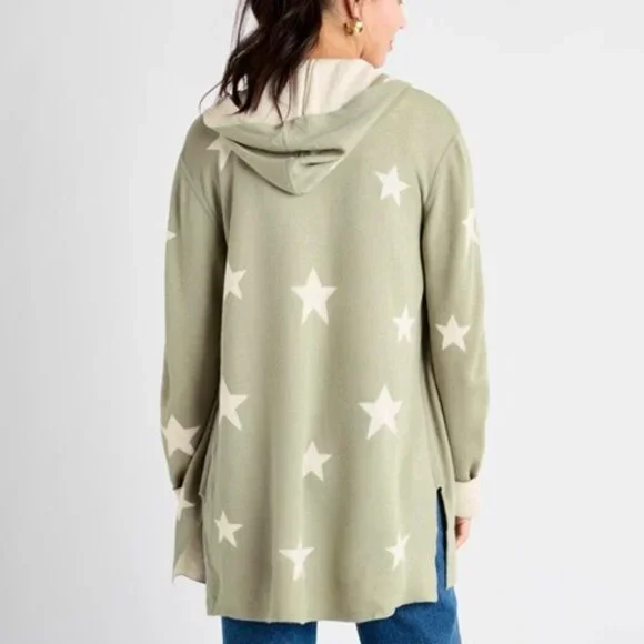 Splendid Tan and White Star Cardigan - Picture 3 of 10